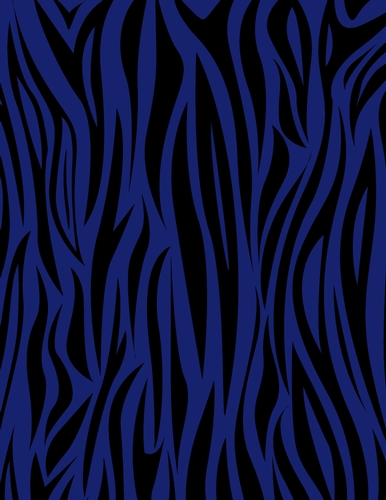 Blue & Black Animal Zebra Stripes A4 Digital Background
