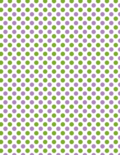 Green & Purple Polka Dots on White Digital A4 Paper Background