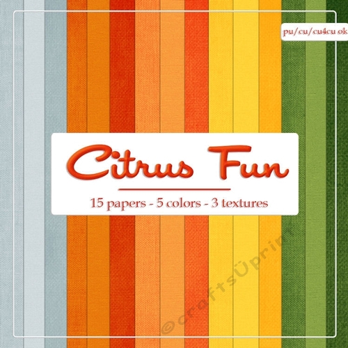 Citrus Fun Colors A4 Digital Cardstock Paper Backgrounds