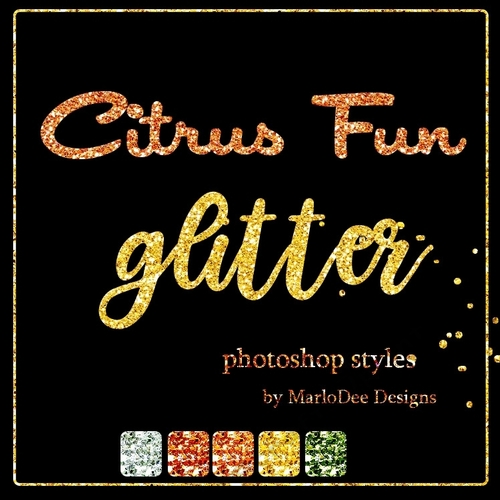 Citrus Fun Colors Glitter Photoshop Styles