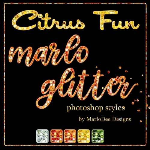 Citrus Fun Colors Marlo Glitter Photoshop Styles