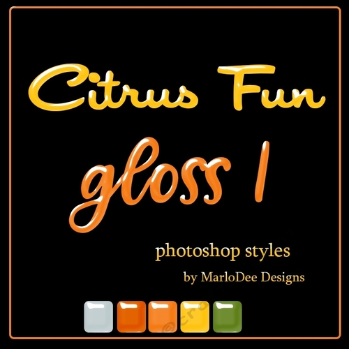 Citrus Fun Colors Gloss Photoshop Styles