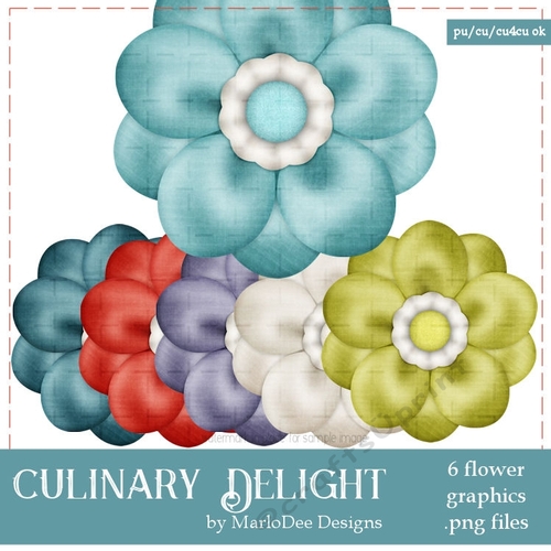 Culinary Delight Colors Flower Graphics package 1