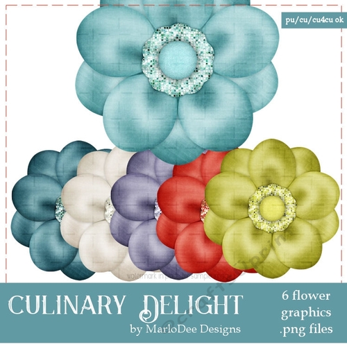 Culinary Delight Colors Flower Graphics package 2