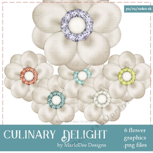 Culinary Delight Colors Flower Graphics package 3