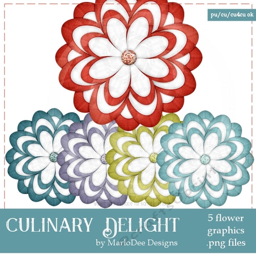 Culinary Delight Colors Flower Graphics package 4
