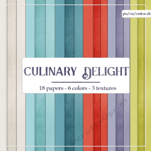 Culinary Delight Cardstock A4 Size Digital Paper Backgrounds