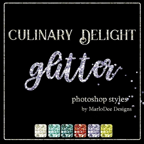 Culinary Delight Glitter Photoshop Style