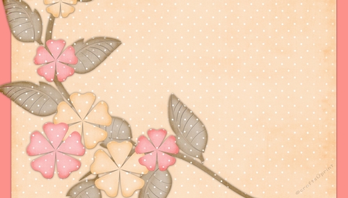 Pink & Peach Background with Pretty Pink & Peach Flowers