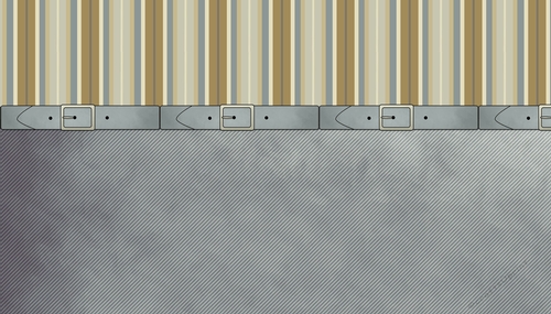 Steel Blue Textured Background with Belt & Stripes Topper