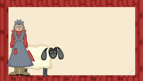 Country Farm Girl with Lamb Background 