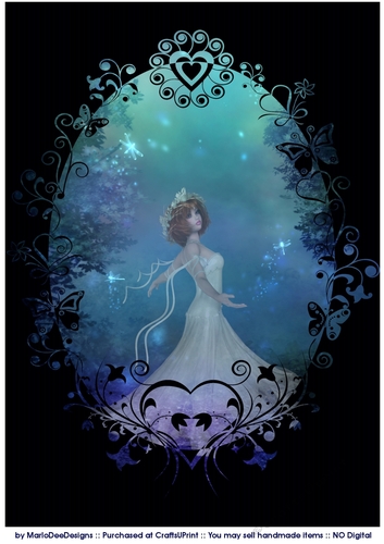 Fantasy Ballerina Dancing in the Woods A4 Topper