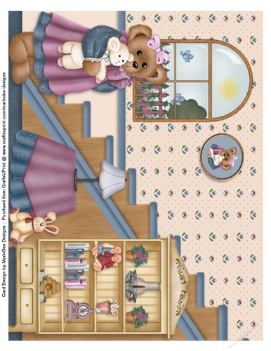 Mother Teddy Bear - Mothers Love - A4 Topper