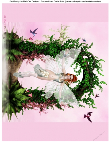 Fantasy Fairy on Island A4 Topper d2