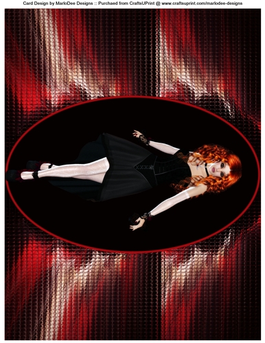 Fantasy Sexy Redhead Goth Girl A4 Topper