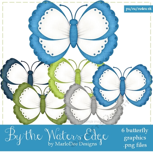 By the Waters Edge Colors Butterfly Graphics 1