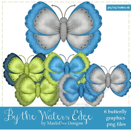 By the Waters Edge Colors Butterfly Graphics 2