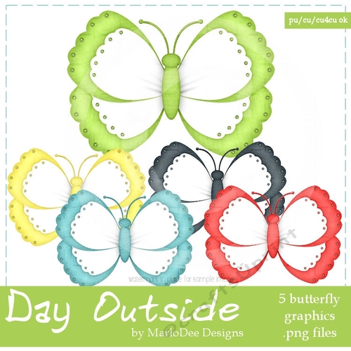 Day Outside Digital Butterflies pkg 1
