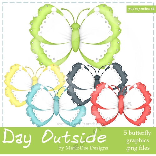 Day Outside Digital Butterflies pkg 2