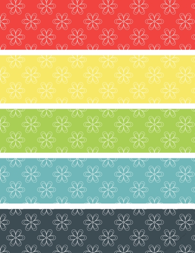 Day Outside Multi Color A4 Digital Floral Paper Background
