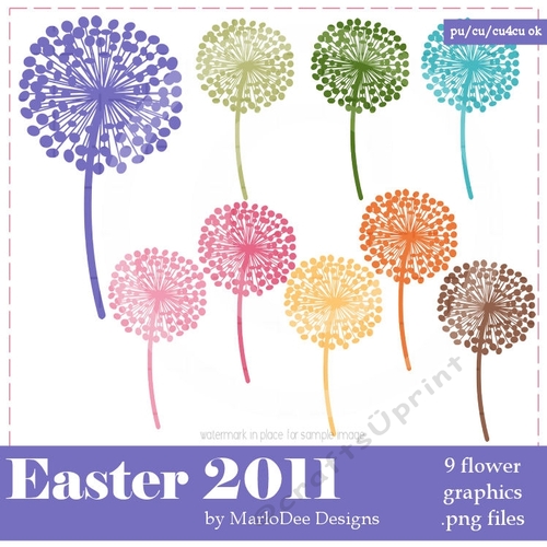 Easter Colors - Dandelion Flower Graphics