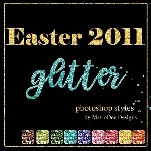 Easter Colors Glitter Photoshop Styles