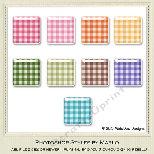 Easter Colors Gingham Gloss Photoshop Styles