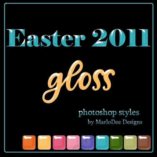 Easter Colors Gloss Photoshop Styles