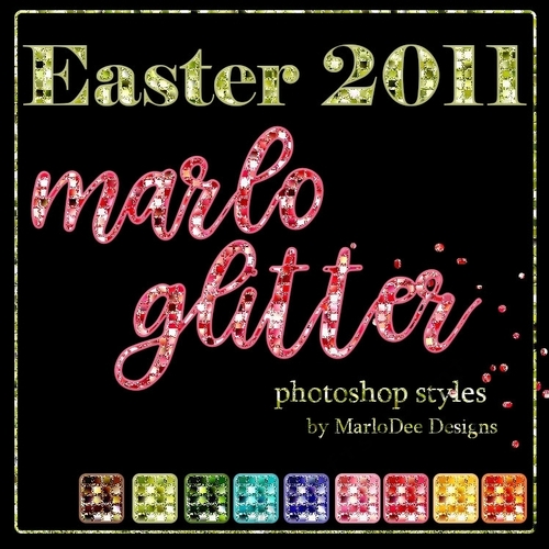 Easter Colors Marlo Glitter Photoshop Styles