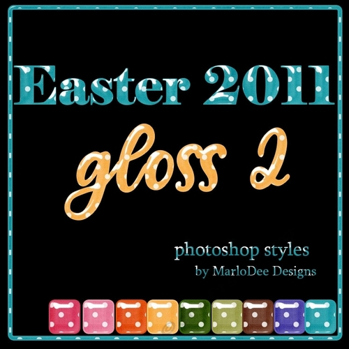 Easter Colors Polka Dot Gloss Photoshop Styles