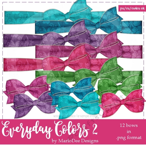 Everyday Colors 2 - Bow Clip Art Graphics 1