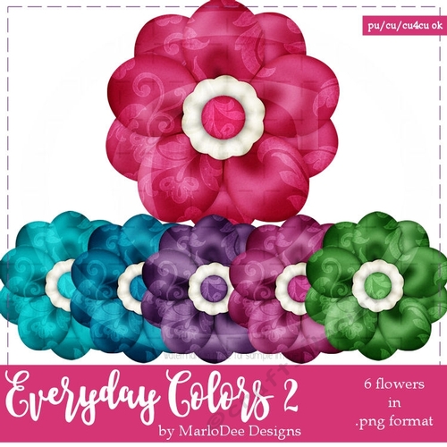 Everyday Colors 2 - Flowers Clip Art Graphics 1