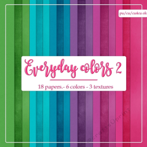 Everyday Colors 2 - A4 Size Cardstock Digital Backgrounds 
