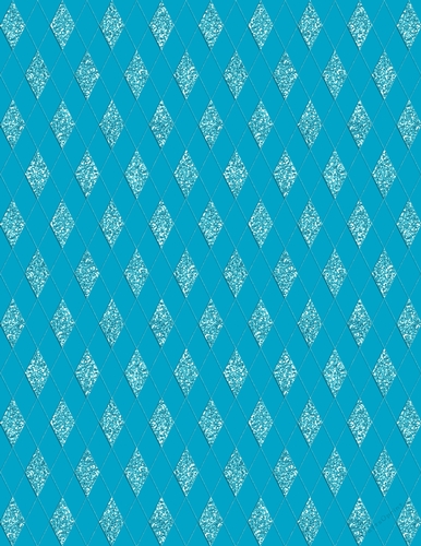 Turquoise Blue with Blue Glitter Diamond Pattern A4 Size Digital Paper Background