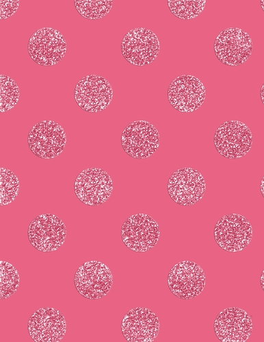 Pink with Pink Glitter Big Polka Dot Pattern A4 Size Digital Paper Background