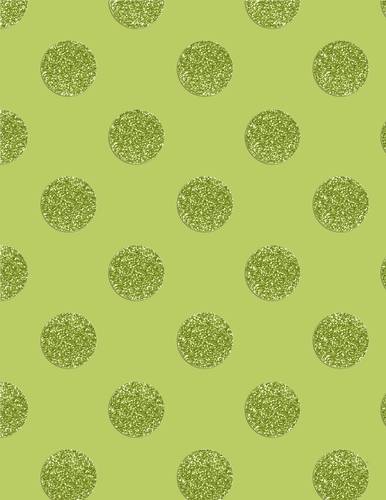 Green with Green Glitter Big Polka Dot Pattern A4 Size Digital Paper Background
