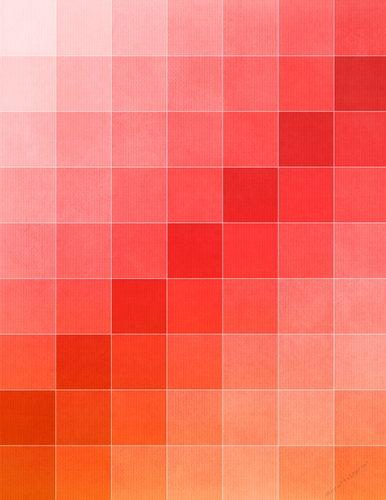 Light Red to Orange Large Check Ombre Color Pattern A4 Size Digital Paper Background