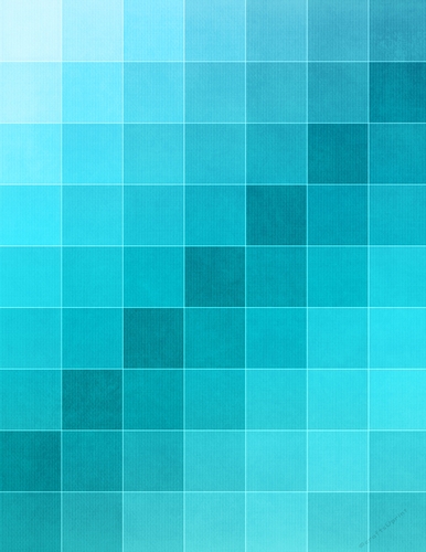 Light Blue to Turquoise Blue Large Check Ombre Color Pattern A4 Size Digital Paper Background