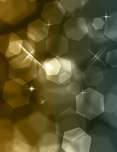Dirty Golden & Grey Bokeh Octagon Pattern A4 Size Digital Paper Background