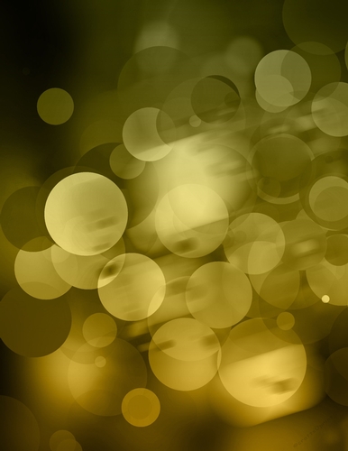 Yellow Green Color Bokeh Large Circles Pattern - A4 Size Digital Paper Background