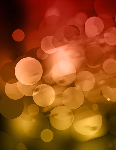 Red to Golden Color Bokeh Large Circles Pattern - A4 Size Digital Paper Background