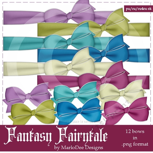 Fantasy Fairytale Colors - Bows pkg 1