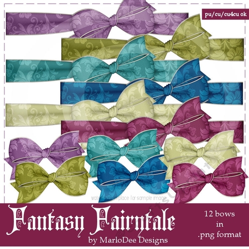 Fantasy Fairytale Colors - Bow Graphics pkg 2