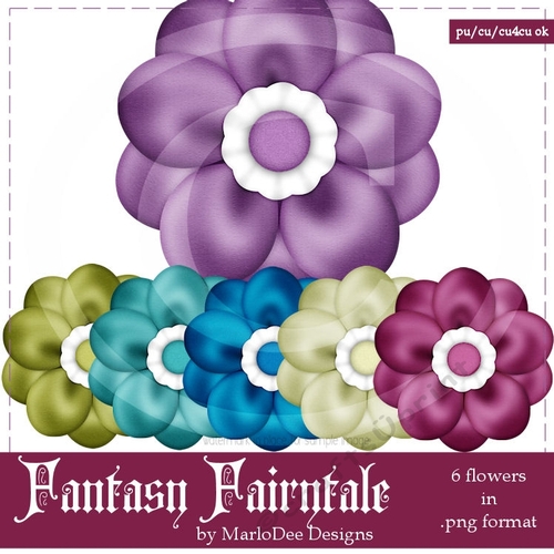 Fantasy Fairytale Colors - Flower Graphics pkg 1