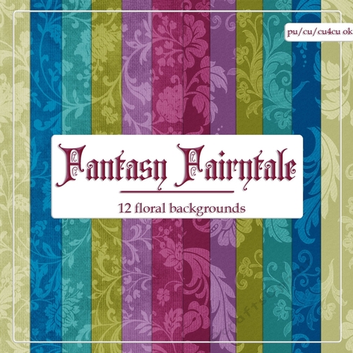 Fantasy Fairytale Colors - A4 Size Floral Pattern Papers
