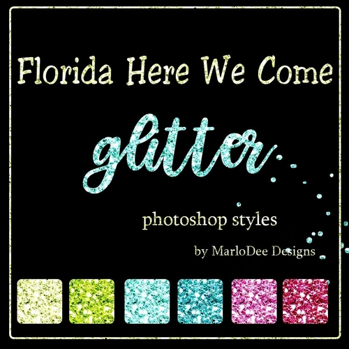 Florida Here We Come Colors Glitter Photoshop Styles