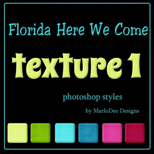 Florida Here We Come Colors Texture Photoshop Styles