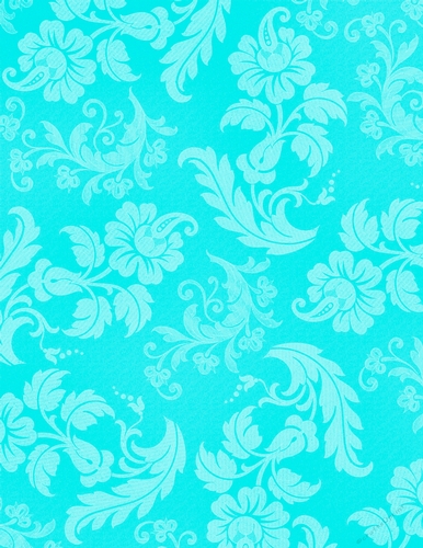 Neon Blue Elegant Floral A4 Size Digital Paper Background {FHWC}