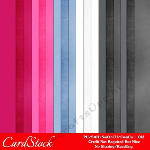 Girly Chic Colors Digital A4 Size Cardstock Paper Backgrounds