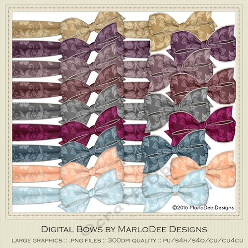 Healthy Lifestyle Colors Digital Bows pkg 2
